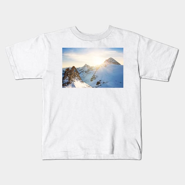 Alps Kids T-Shirt by jswolfphoto